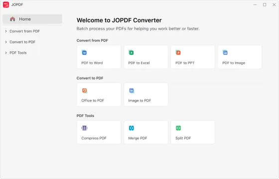 Batch Convert PDFs with JOPDF for Windows