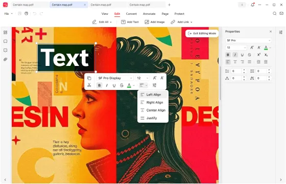 Edit existing contents in PDF with JOPDF